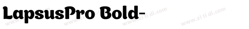 LapsusPro Bold字体转换